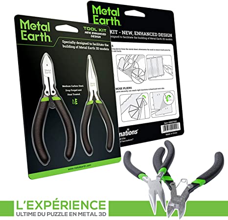 Design 2-Piece Metal Earth Precision Tool Kit - Clippers - Needle Nose Pliers