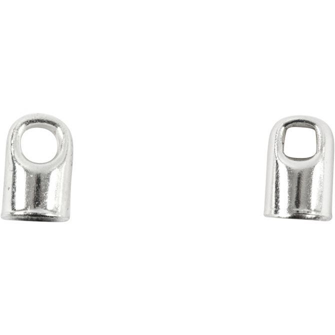 Enderør/Jewellery makerend caps silver
