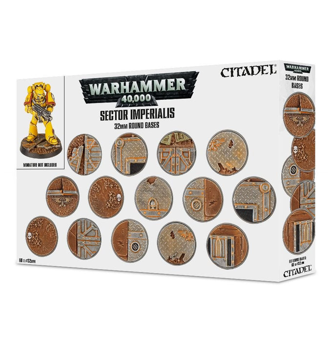 SECTOR IMPERIALIS: 32MM ROUND BASES-Warhammer 40K